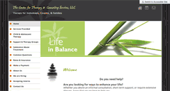 Desktop Screenshot of centerfortherapy.net